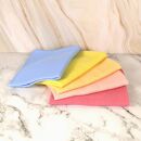 片面ガーゼ フェイスタオル 5枚セット（ポピー／コーラル／パンプキン／セレストブルー／サフラン）　入金確認後30日以内に順次出荷(土日祝除く）