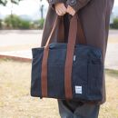 キューボイド&nbsp;トラベルバッグ&nbsp;M&nbsp;ブラック×ココア【カバン&nbsp;ボストンバッグ&nbsp;防水&nbsp;軽量&nbsp;カジュアル&nbsp;バッグ&nbsp;トラベル&nbsp;レジャー&nbsp;出張&nbsp;旅行&nbsp;ビジネス&nbsp;】