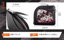 【デグナー】花山レザーコインケース[W-85K]（京桜-ブラック）［&nbsp;京都&nbsp;バイクギア&nbsp;ケース&nbsp;人気&nbsp;おすすめ&nbsp;革&nbsp;レザー&nbsp;ツーリング&nbsp;ライダー&nbsp;バイカー&nbsp;バイク&nbsp;ブランド&nbsp;メーカー&nbsp;ギア&nbsp;パーツ&nbsp;］