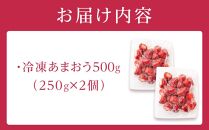 福岡県産　冷凍あまおう500g（250ｇ×2個）【いちご 苺 あまおう 冷凍 甘い 濃厚 新鮮 いちご 冷凍あまおう いちご 果物 アレンジ おやつ フルーツ スイーツ スムージー ジャム アイス けずり苺 お取り寄せ お取り寄せグルメ 福岡県 筑前町 送料無料  FL003】