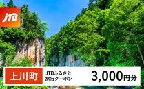 【上川町】JTBふるさと旅行クーポン（Eメール発行）（3,000円分）