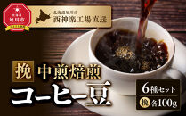 「挽」中煎焙煎コーヒー豆100g挽6袋　旭川市西神楽工場直送&nbsp;_04278