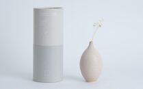 【瑞光窯-ZUIKOU-】フラワーベース＆ドライフラワー　No.002 Ecru Beige × スターフラワー　花 花瓶 陶磁器 シンプル 京都