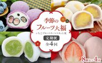 【全4回定期便/土日お届け】フルーツ大福(いちご ブルーベリー マスカット 栗)【大福 フルーツさぬき 志度 風月堂】