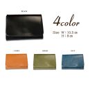 背面カード入れ付きコンパクト二つ折り財布&nbsp;カーキ