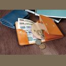 背面カード入れ付きコンパクト二つ折り財布&nbsp;カーキ