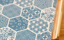 カフェトレー　大（和柄ブルーまたは和柄レッド）杉 北海道 KOTA インテリア 手作り 家具職人  モダン 家具 家具 家具 家具 家具 家具