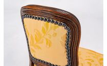 【ホワイト（本体）×&nbsp;ゴールド（クッション）】松永工房&nbsp;Petit.&nbsp;Continue&nbsp;プティ・チェア&nbsp;ミニチュア家具&nbsp;1／3家具&nbsp;ドール家具&nbsp;ドール&nbsp;40～60センチ対応&nbsp;&nbsp;インテリア&nbsp;アンティーク家具&nbsp;木製&nbsp;椅子&nbsp;チェア&nbsp;ねこ脚&nbsp;&nbsp;プティ・ドゥ・カンティーニュ