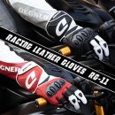 【デグナー】レーシンググローブ　ホワイトーレッド[RG-11]【サイズXS】［ 京都 八王子 バイクギア グローブ 人気 おすすめ 革 レザー ツーリング ライダー バイカー バイク ブランド メーカー ギア パーツ ］