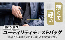 【デグナー】ユーティリティチェストバッグ [W-118A]【ナイロンブラック】［ 京都 八王子 バイクギア バッグ 鞄 かばん 人気 おすすめ 革 レザー ツーリング ライダー バイカー バイク ブランド メーカー ギア パーツ ］