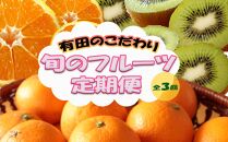 定期便全3回【1月・2月・3月発送】和歌山のこだわりが詰まった旬のフルーツ定期便（キウイ・不知火・清見オレンジ）