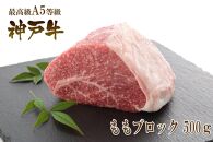 A5等級神戸牛（神戸ビーフ）もも肉ブロック 500g ［神戸牛専門店 神戸ぐりる工房］