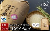 【数量限定】令和6年産 新米【湖魚と共に育てたお米】魚のゆりかご水田米「にじのきらめき」玄米10kg【柴田ファーム】