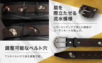 【デグナー】花山レザーベルト［BT-16K］【Black-流水雪輪・Lサイズ】［&nbsp;京都&nbsp;バイクギア&nbsp;ベルト&nbsp;人気&nbsp;おすすめ&nbsp;革&nbsp;レザー&nbsp;ツーリング&nbsp;ライダー&nbsp;バイカー&nbsp;バイク&nbsp;ブランド&nbsp;メーカー&nbsp;ギア&nbsp;パーツ&nbsp;］