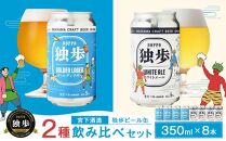 独歩ビール 缶 350ml × 8本 2種 飲み比べ セット 宮下酒造