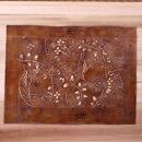 琉球紅型の柄生まれたモノトーン・カシュクールドレス（セミオーダー商品）｜沖縄　那覇市　ファッション 服  衣料 トップス 人気 小物 ストール マフラー ハンカチ スカーフ