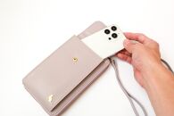 お財布ショルダー スマホショルダー スマホポーチ 猫 スマホポシェット 【パープル】