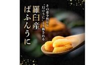 羅臼産 塩水うに（上） 100g （100g×1枚） 天然 エゾバフンうに  ミョウバン不使用 北海道産 知床羅臼産