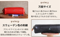 スマートな最小ＢＯＸペンケースXS 【レッド】 博多革工房 Japlish | ジャプリッシュ