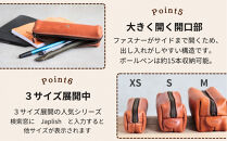 スマートな最小ＢＯＸペンケースXS 【ブラック】 博多革工房 Japlish | ジャプリッシュ