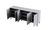 サイドボード&nbsp;180cm&nbsp;リスボン&nbsp;グラスグレー(GGY)×マーブルホワイト&nbsp;【モーブル／大川家具】