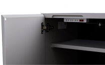 サイドボード&nbsp;180cm&nbsp;リスボン&nbsp;グラスグレー(GGY)×マーブルホワイト&nbsp;【モーブル／大川家具】