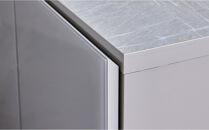 サイドボード&nbsp;180cm&nbsp;リスボン&nbsp;グラスグレー(GGY)×マーブルホワイト&nbsp;【モーブル／大川家具】