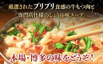 【定期便全4回/3ヶ月に1回お届け】訳あり！無着色辛子明太子（切子）500gと博多・牛もつ鍋セット3~4人前
