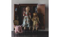 【アンティーク】松永工房 Petit. Continue プティ・ワードローブ ミニチュア家具 1／3家具 ドール家具 ドール 40～60センチ対応 インテリア アンティーク家具 木製 ハンガー ドール服収納 ねこ脚 プティ・ドゥ・カンティーニュ