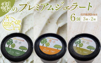 ＜庄内梨80％使用＞梨のプレミアムジェラート&nbsp;6個&nbsp;セット（幸水・豊水・新高&nbsp;各2個）