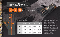 【デグナー】レザー金襴グローブ [TG-101KF] カラー：流水雪輪-ブラック【サイズM】［ 京都 八王子 バイクギア グローブ 人気 おすすめ 革 レザー ツーリング ライダー バイカー バイク ブランド メーカー ギア パーツ ］
