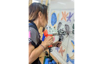 【タフティング体験】タフティングでつくる世界に1つのオリジナルラグマット　大サイズ　縦70cm×横90cm