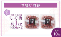 訳あり&nbsp;梅干し&nbsp;大粒&nbsp;大玉&nbsp;つぶれ梅&nbsp;しそ梅&nbsp;約1kg&nbsp;(500g×2)&nbsp;塩分10%