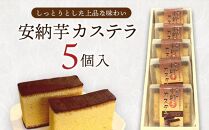 種子島産安納芋カステラ(5個入)【カステラ かすてら 和菓子 安納芋 安納いも サツマイモ 芋 イモ いも お菓子 スイーツ お茶菓子 おやつ 種子島産 BS03】