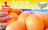 みかん ひとりじめ 箱込 約1kg(内容量約 0.9kg) サイズミックス 和歌山県産 産地直送 家庭用【みかんの会】