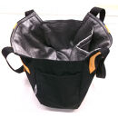 【競走馬調教用ゼッケン使用：ゼッケンバッグ】　トートバッグＬ【2-黒色ゼッケン×橙文字】