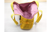 【競走馬調教用ゼッケン使用：ゼッケンバッグ】　トートバッグＬ【3-黄色ゼッケン×黒文字】