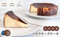 砂糖・小麦粉不使用！とろけるバスクチーズケーキ　2個セット(プレーン・プレミアム)