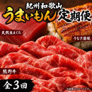 【定期便&nbsp;全3回】紀州和歌山うまいもんセットB（生まぐろ・うなぎ蒲焼・熊野牛）【UT126】