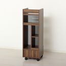 ゲーム機ラックキャスター付き&nbsp;【ブラウン】