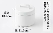 にちにち道具&nbsp;ラウンドキャニスター&nbsp;Ｍサイズ&nbsp;琺瑯でできた&nbsp;円形のフタ付き&nbsp;保存容器&nbsp;00307557