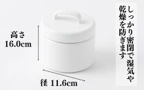にちにち道具&nbsp;ラウンドキャニスター&nbsp;Lサイズ　&nbsp;琺瑯でできた&nbsp;円形のフタ付き&nbsp;保存容器&nbsp;00307558