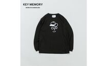 《3》【KEYMEMORY 鎌倉】カウボーイハットイラストロングTシャツ BLACK