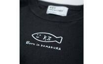 《0》【KEYMEMORY 鎌倉】フィッシュイラストロングTシャツ　BLACK