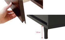 無垢リビング家具ランページョ(ローボード・テレビ台・TVボード)幅130cm【6色】