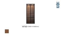 天然木リビング家具ミト(キャビネット・シェルフ)76cm&nbsp;ガラス戸&nbsp;WN