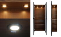 天然木リビング家具ミト(キャビネット・シェルフ)76cm&nbsp;ガラス戸&nbsp;WN