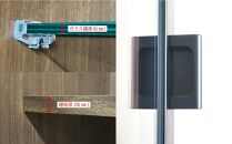 天然木リビング家具ミト(キャビネット・シェルフ)76cm&nbsp;ガラス戸&nbsp;WN