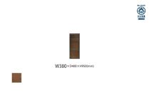 天然木リビング家具ミト(キャビネット・シェルフ)38cm&nbsp;(M)&nbsp;ガラス戸&nbsp;L／R&nbsp;WN