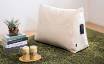 【ベージュ】布団収納カバー 三角形 幅67 × 奥行26 × 高さ50cm 布団収納 布団収納袋 布団収納クッション 背もたれ クッション クッションカバー ソファ生地 三角形 おしゃれ 布団 収納  SNG104416702